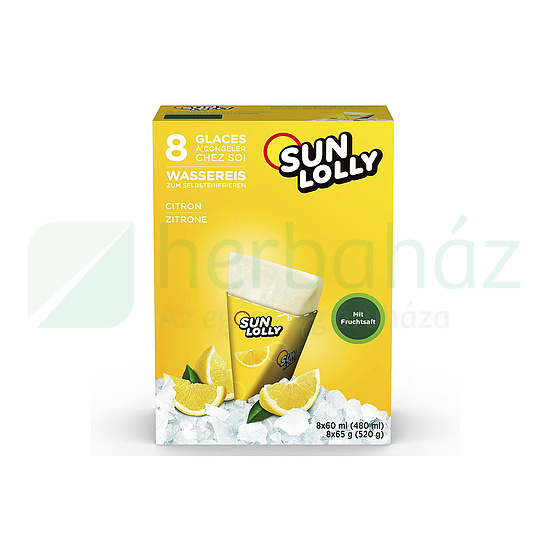 GLUTÉNMENTES SUNLOLLY JÉGKRÉM CITROMOS ÍZBEN LAKTÓZMENTES 480ML