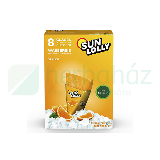 GLUTÉNMENTES SUNLOLLY JÉGKRÉM NARANCSOS ÍZBEN LAKTÓZMENTES 480ML