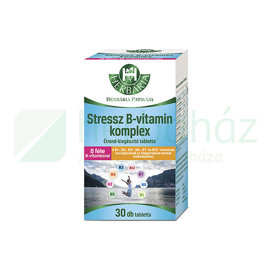 HERBÁRIA STRESSZ B-VITAMIN KOMPLEX ÉTREND-KIEGÉSZÍTŐ TABLETTA 30DB