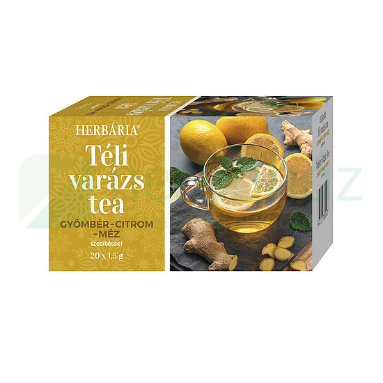 HERBÁRIA TÉLI VARÁZS TEA - GYÖMBÉR-CITROM-MÉZ ÍZESÍTÉSSEL 20DB