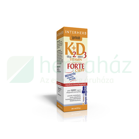 INTERHERB K2+D3 VITAMIN FORTE CSEPP 20ML