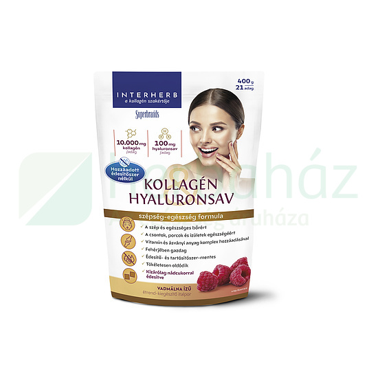 INTERHERB KOLLAGÉN&HYALURONSAV ITALPOR NÁDCUKORRAL VADMÁLNA ÍZŰ 400G