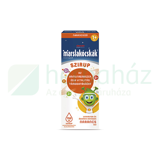 MARSLAKÓCSKÁK VITAMINT, ÁSVÁNYI ANYGOKAT TART. NARANCSÍZŰ SZIRUP 150ML