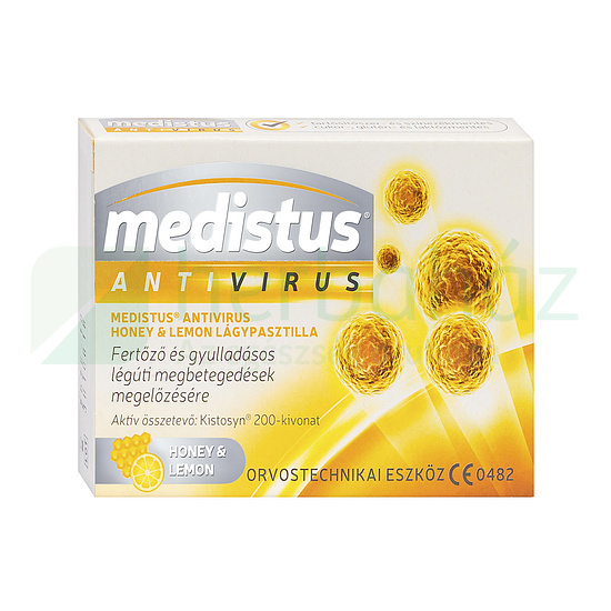 MEDISTUS ANTIVIRUS LÁGYPASZTILLA MÉZ-CITROM ÍZBEN OTE 10DB