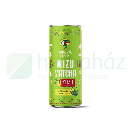 MIZU MATCHA YUZU-YUZU ÍZESÍTÉSŰ SZÉNSAVAS ÜDÍTŐITAL 330 ML DRS+50FT BETÉTDÍJ