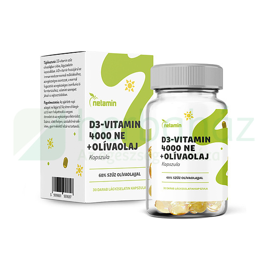 NETAMIN D3-VITAMIN 4000NE + OLÍVAOLAJ KAPSZULA 30DB