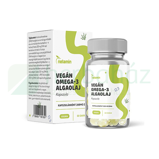 NETAMIN VEGÁN OMEGA-3 ALGAOLAJ KAPSZULA 60DB