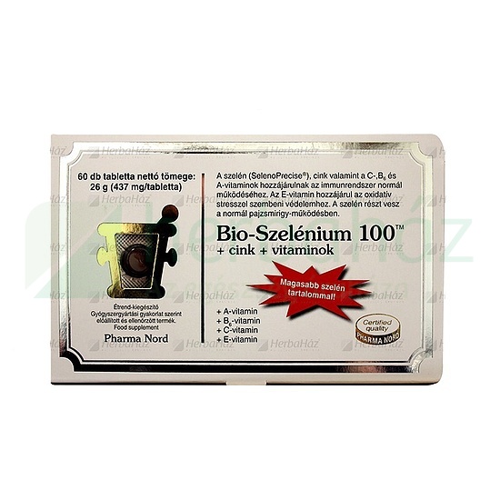 PHARMA NORD SZELÉNIUM100 + CINK + VITAMINOK TABLETTA 60DB