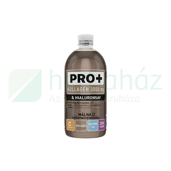 PRO+ KOLLAGÉN + HIALURONSAV MÁLNA ÍZ GYÓGYNÖVÉNYEKKEL 750ML DRS+50FT BETÉTDÍJ