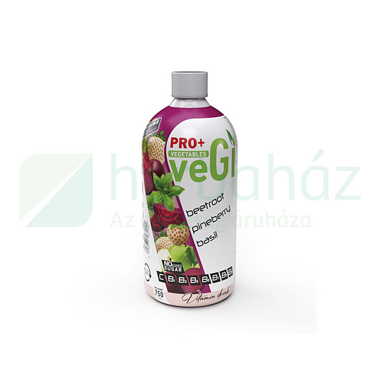 PRO+ VEGI C-B1-B6-B12- VITAMIN CÉKLA-EPER-ALMA-BAZSALIKOM ÍZŰ ITAL 750ML DRS+50FT BETÉTDÍJ