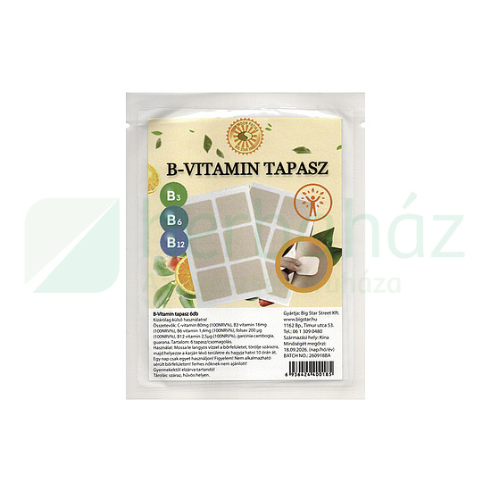 SUN MOON B-VITAMIN TAPASZ 6DB