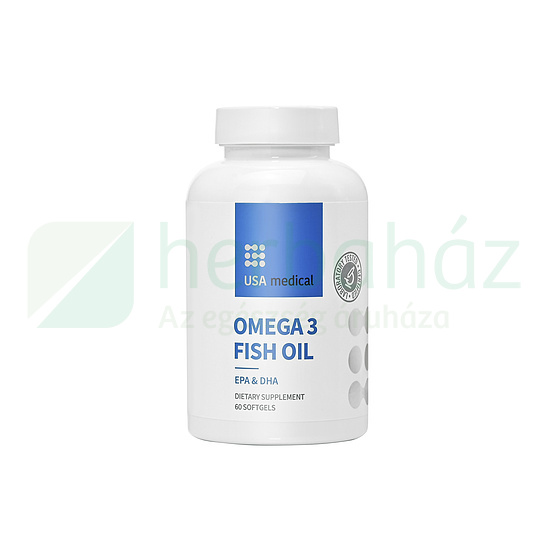 USA MEDICAL OMEGA 3 FISH OLAJ KAPSZULA 60DB