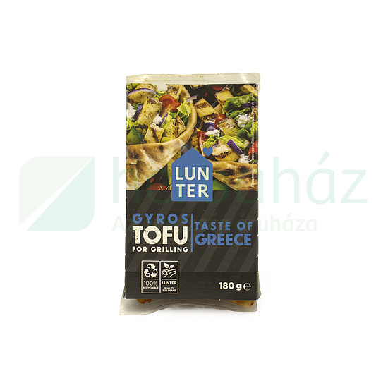 VEGÁN LUNTER GRILL TOFU GÖRÖG GYROS NÖVÉNYI ALAPÚ TERMÉK 180G [H]