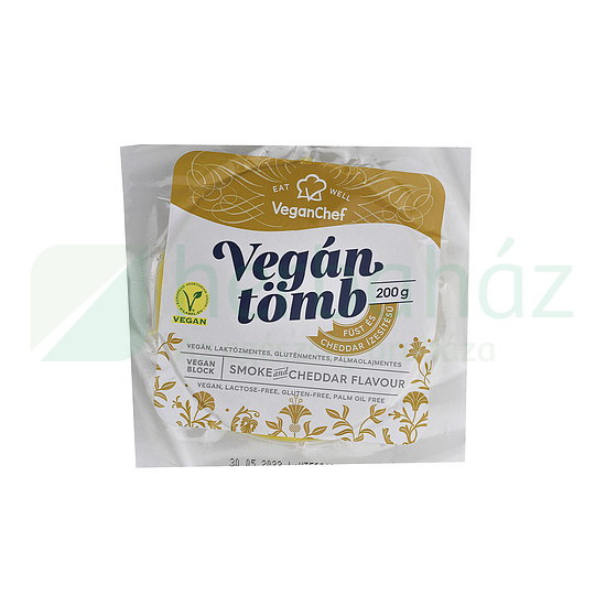 VEGANCHEF VEGÁN TÖMB FÜST ÉS CHEDDAR ÍZESÍTÉSŰ 200G [H]