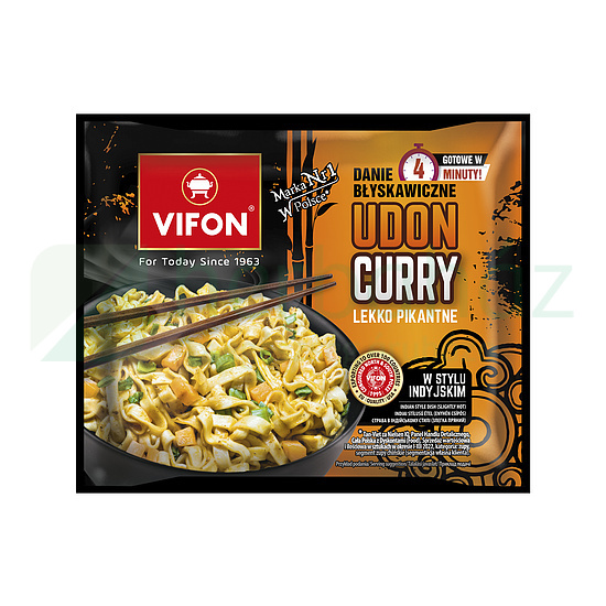 VIFON UDON CURRY INDIAI INSTANT BÚZATÉSZTÁS ÉTEL (ENYHÉN CSÍPŐS) 90G