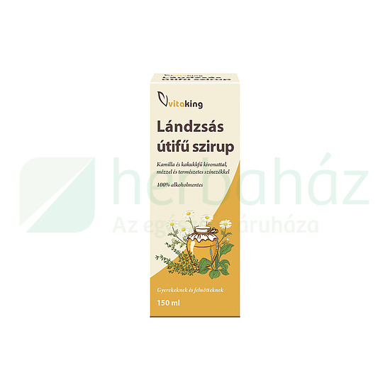 VITAKING LÁNDZSÁS ÚTIFŰ SZIRUP ALKOHOLMENTES 150ML