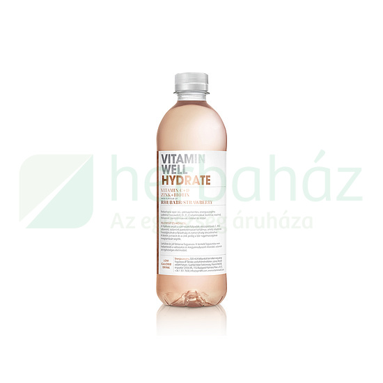 VITAMIN WELL HYDRATE SZÉNSAVMENTES ÜDÍTŐITAL REBARBARA-EPER 500ML DRS+50FT BETÉTDÍJ