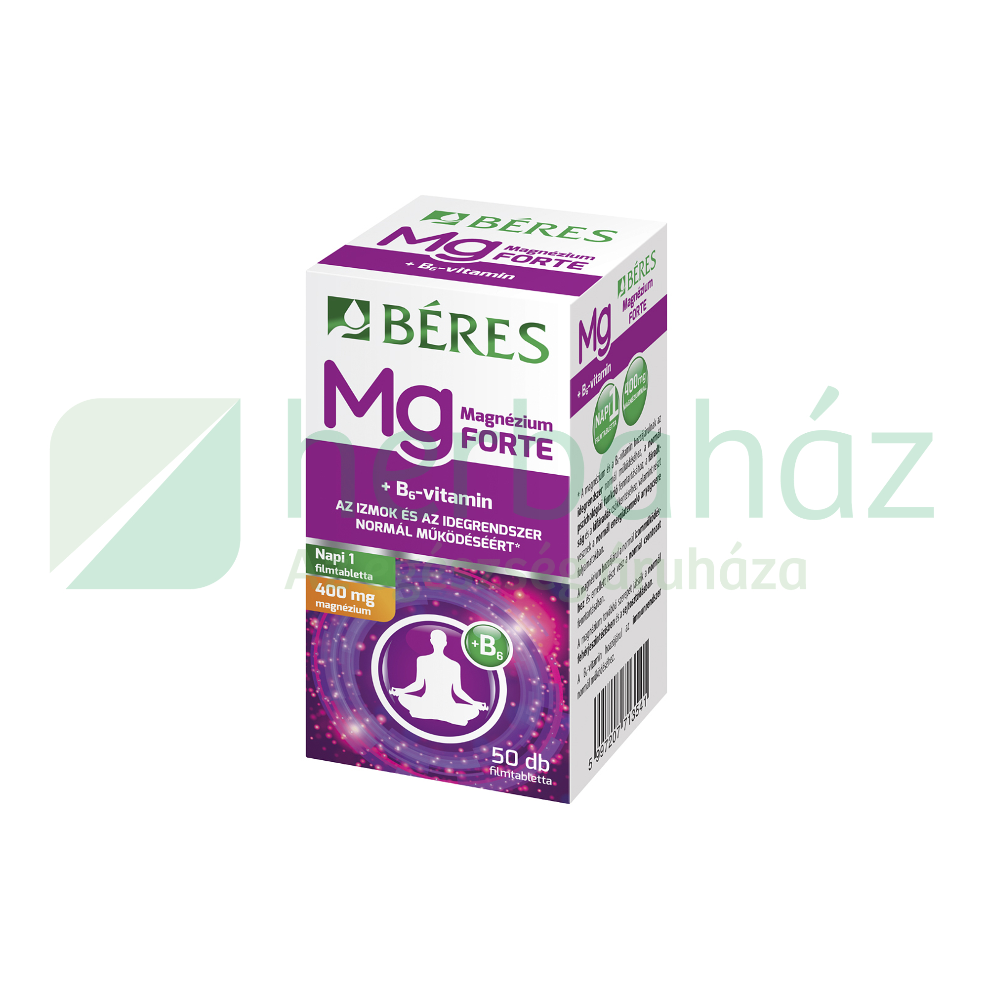 BÉRES MAGNÉZIUM 400MG + B6 FORTE TABLETTA 50DB