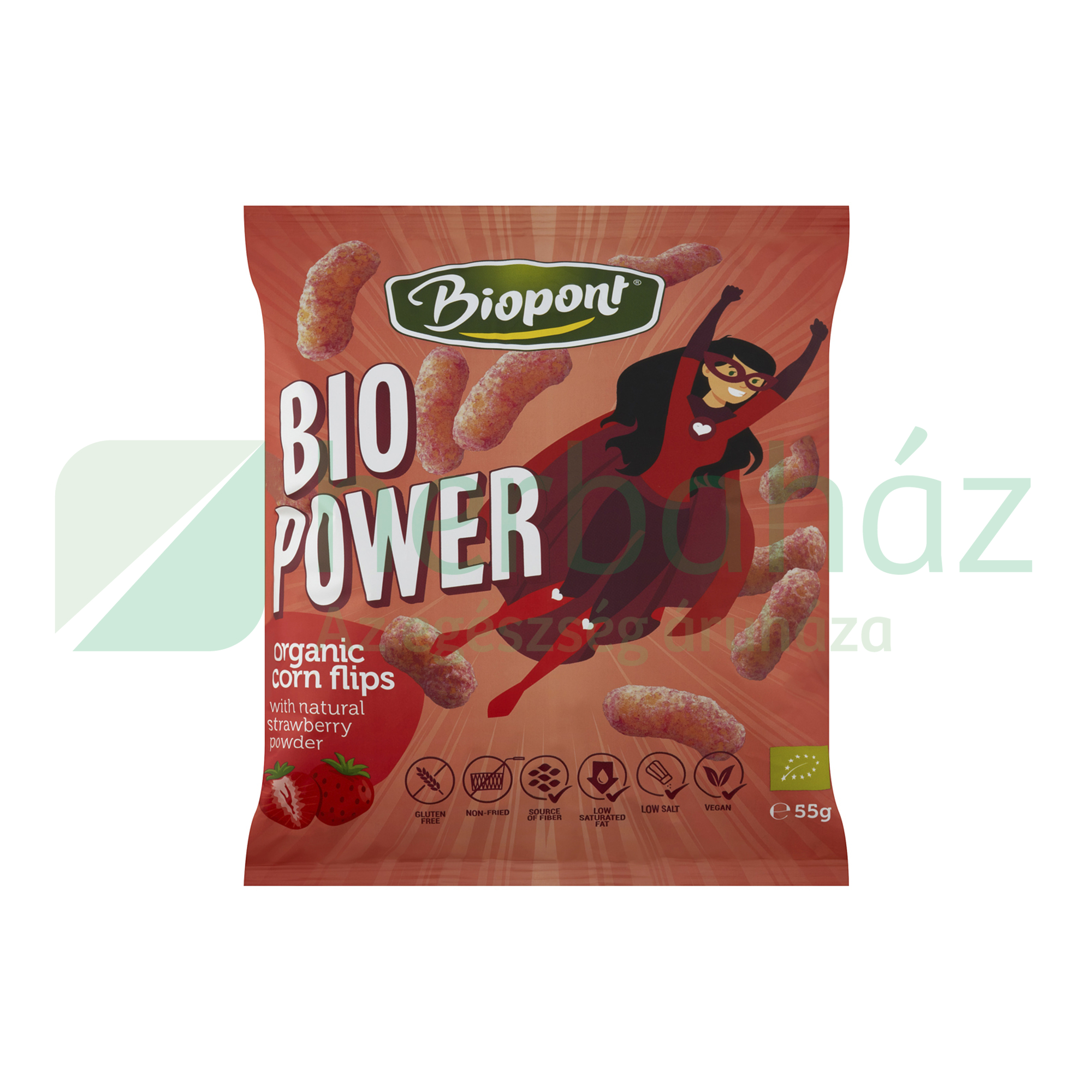 BIO BIOPONT GLUTÉNMENTES BIO POWER EXTRUDÁLT KUKORICA, VALÓDI EPERPORRAL 55G