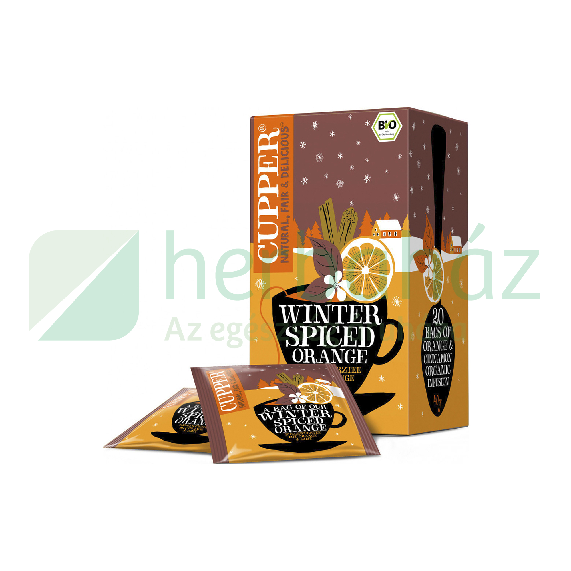 BIO CUPPER TEA WINTER SPICED ORANGE-TÉLI FŰSZERES NARANCS FILTERES 20DB