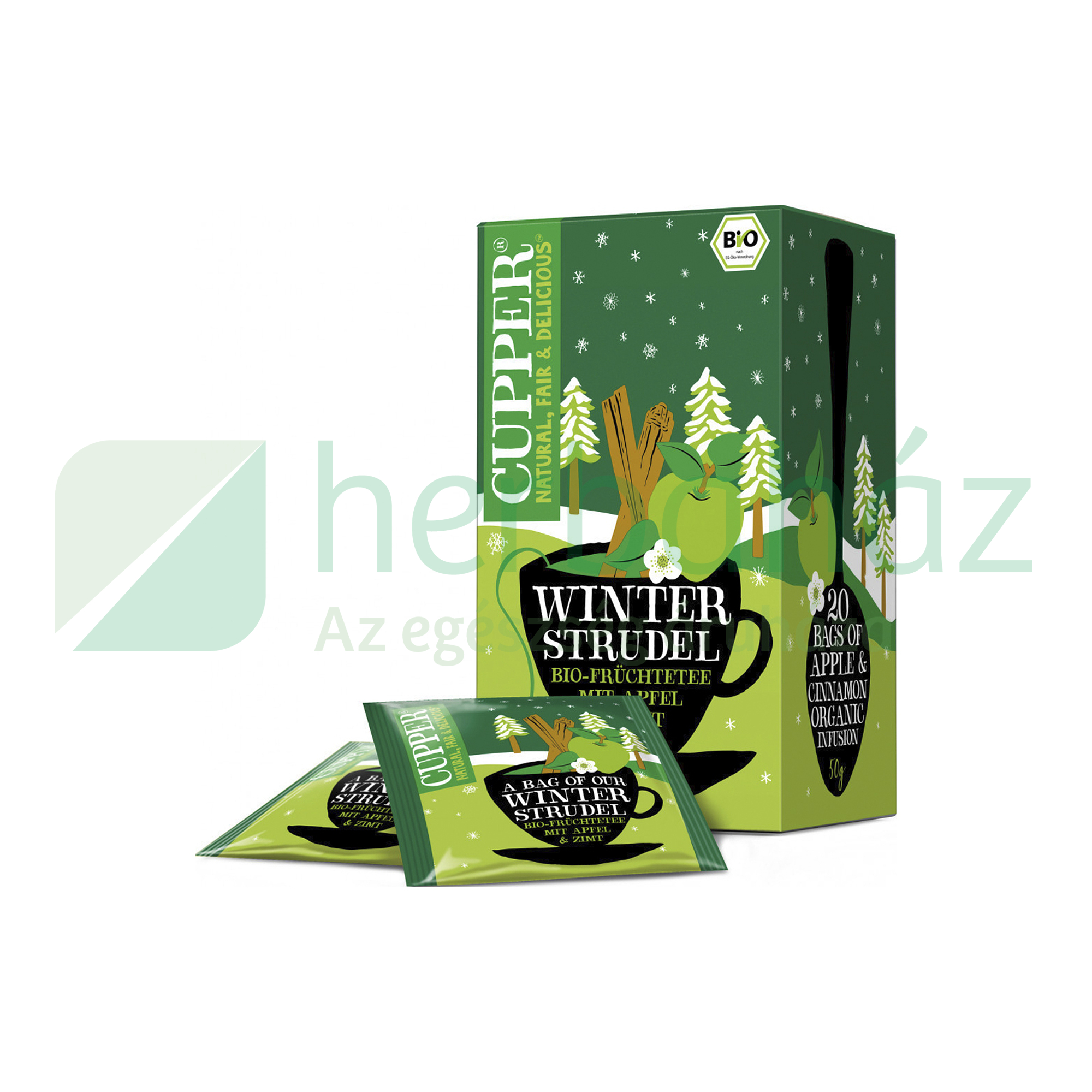 BIO CUPPER TEA WINTER STRUDEL-TÉLI ALMÁS FAHÉJAS FILTERES 20DB