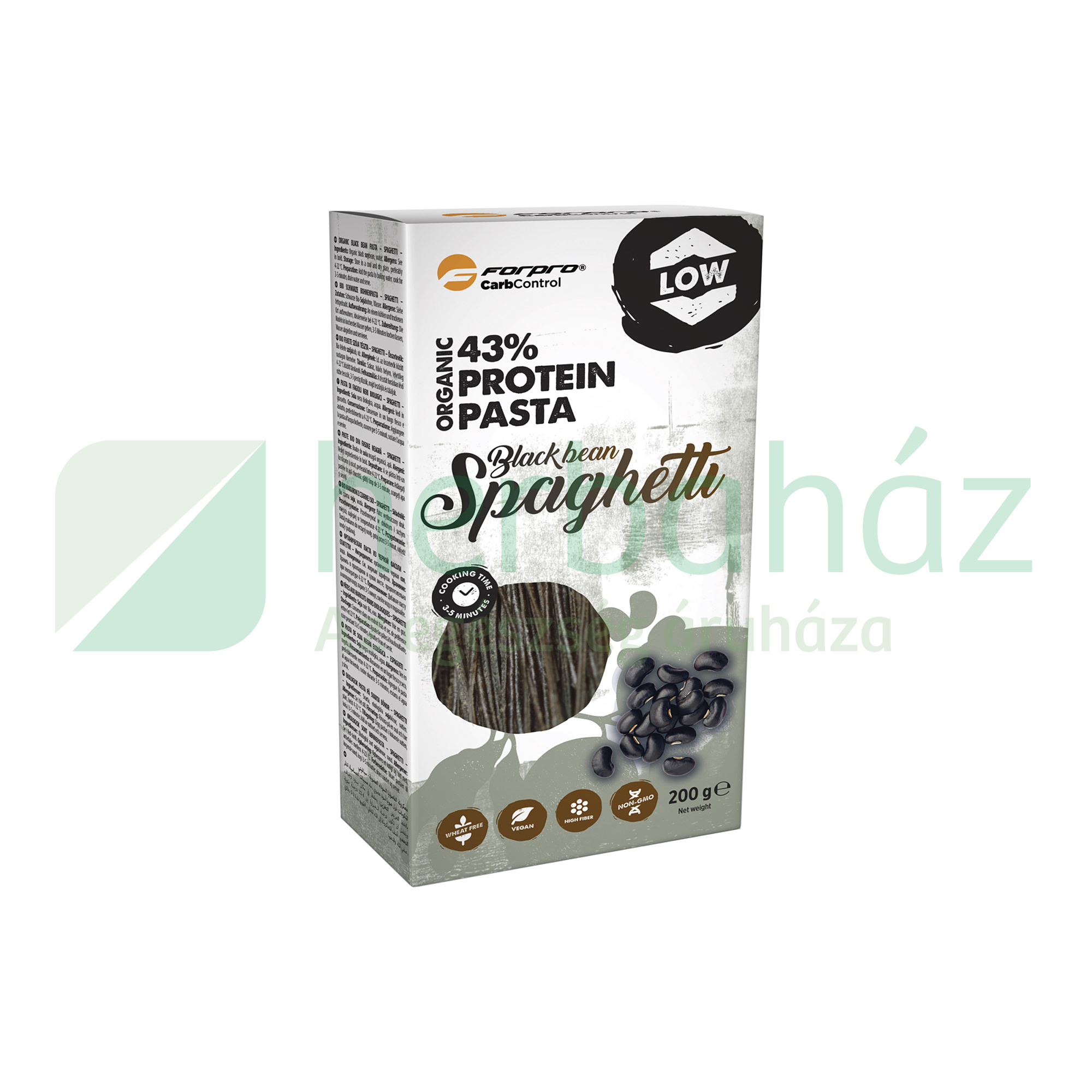 BIO FORPRO FEKETE SZÓJABAB PROTEIN TÉSZTA SPAGETTI 200G