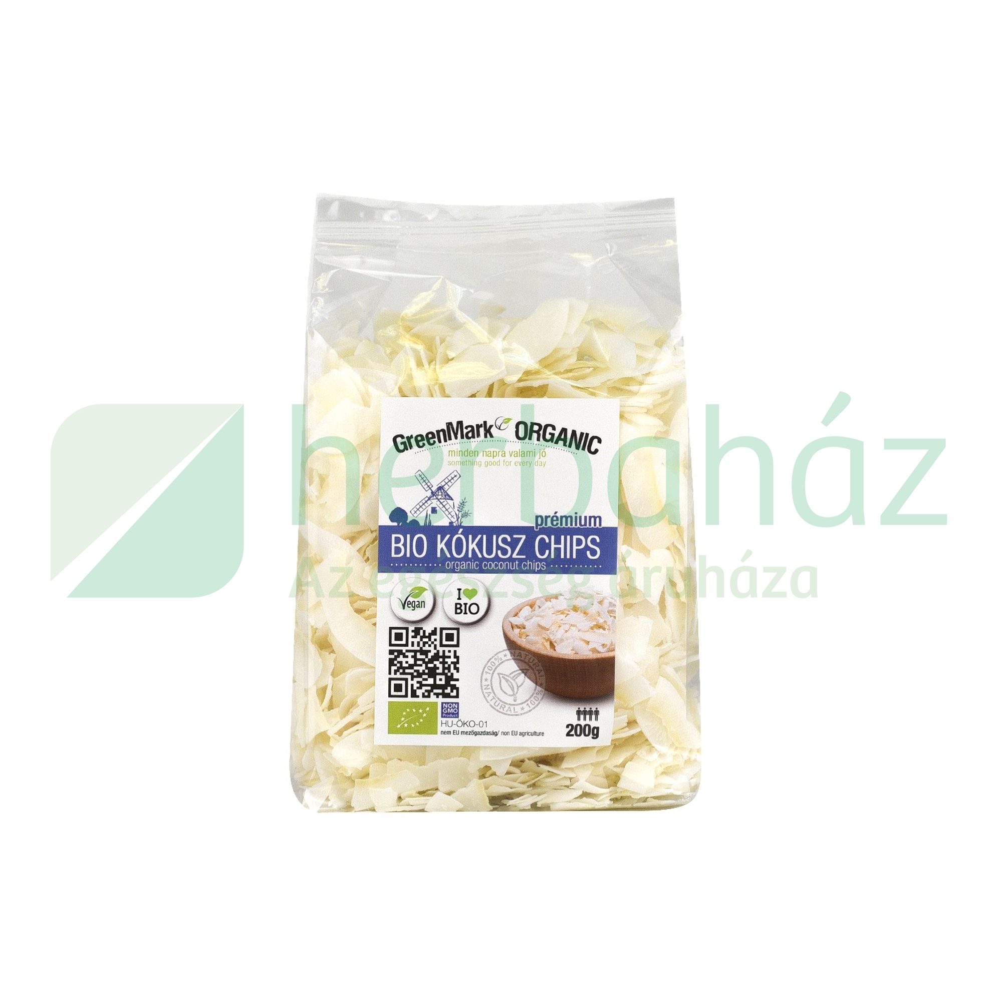 BIO GREENMARK KÓKUSZCHIPS NATÚR 200G