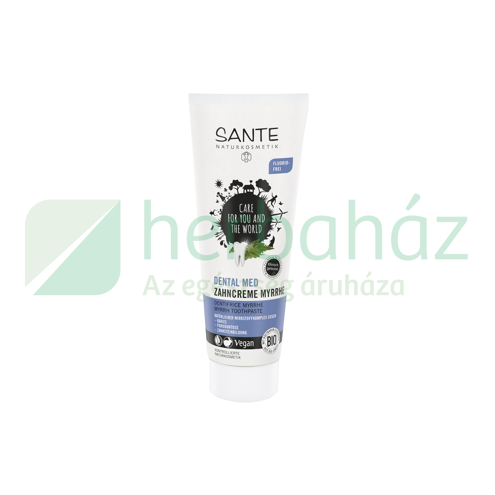 BIO SANTE DENTAL MED FOGKRÉM MIRHÁVAL FLUORIDMENTES 75ML