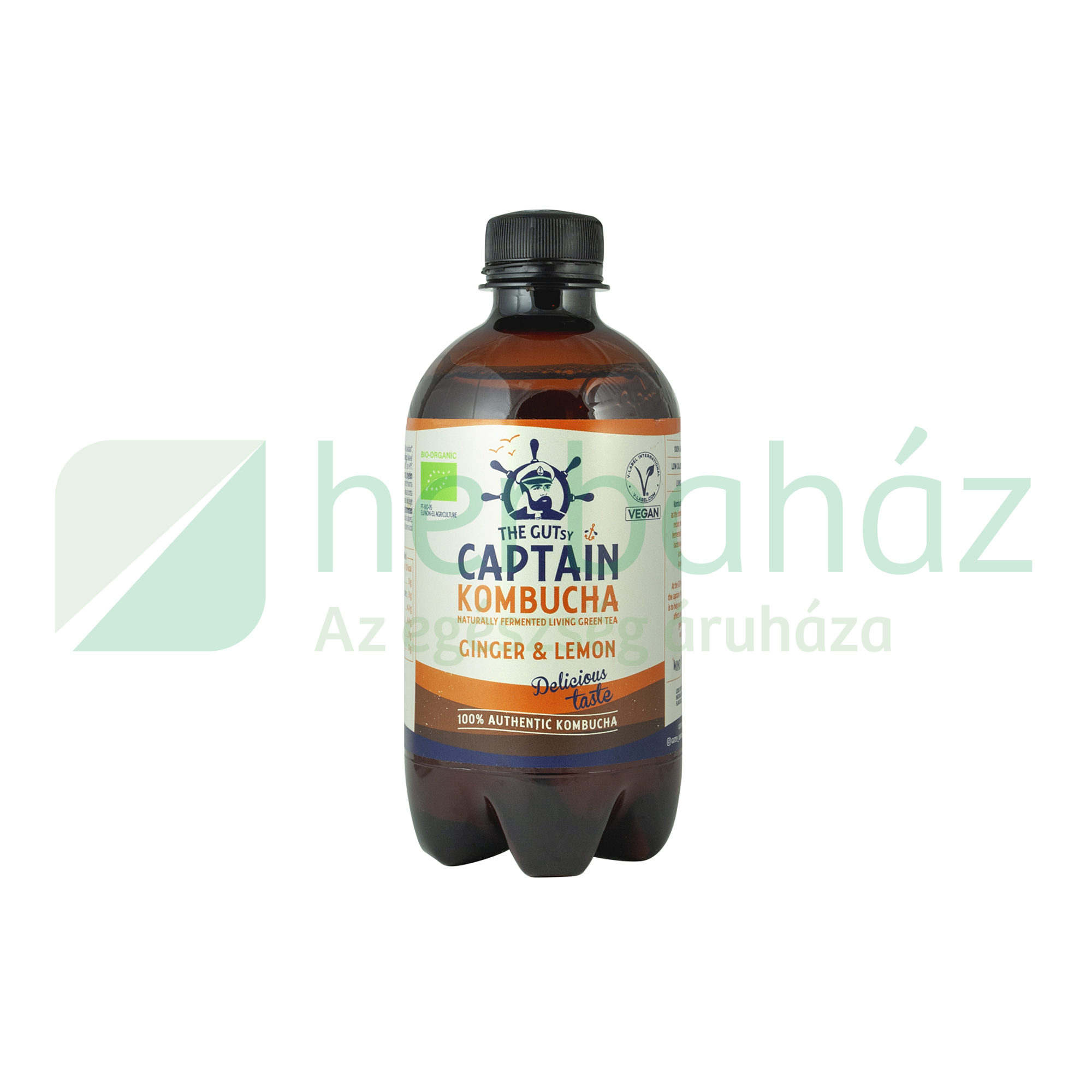 BIO THE GUTSY CAPTAIN KOMBUCHA ÉLŐFLÓRÁS ITAL GYÖMBÉR-CITROMOS 400ML DRS+50FT BETÉTDÍJ