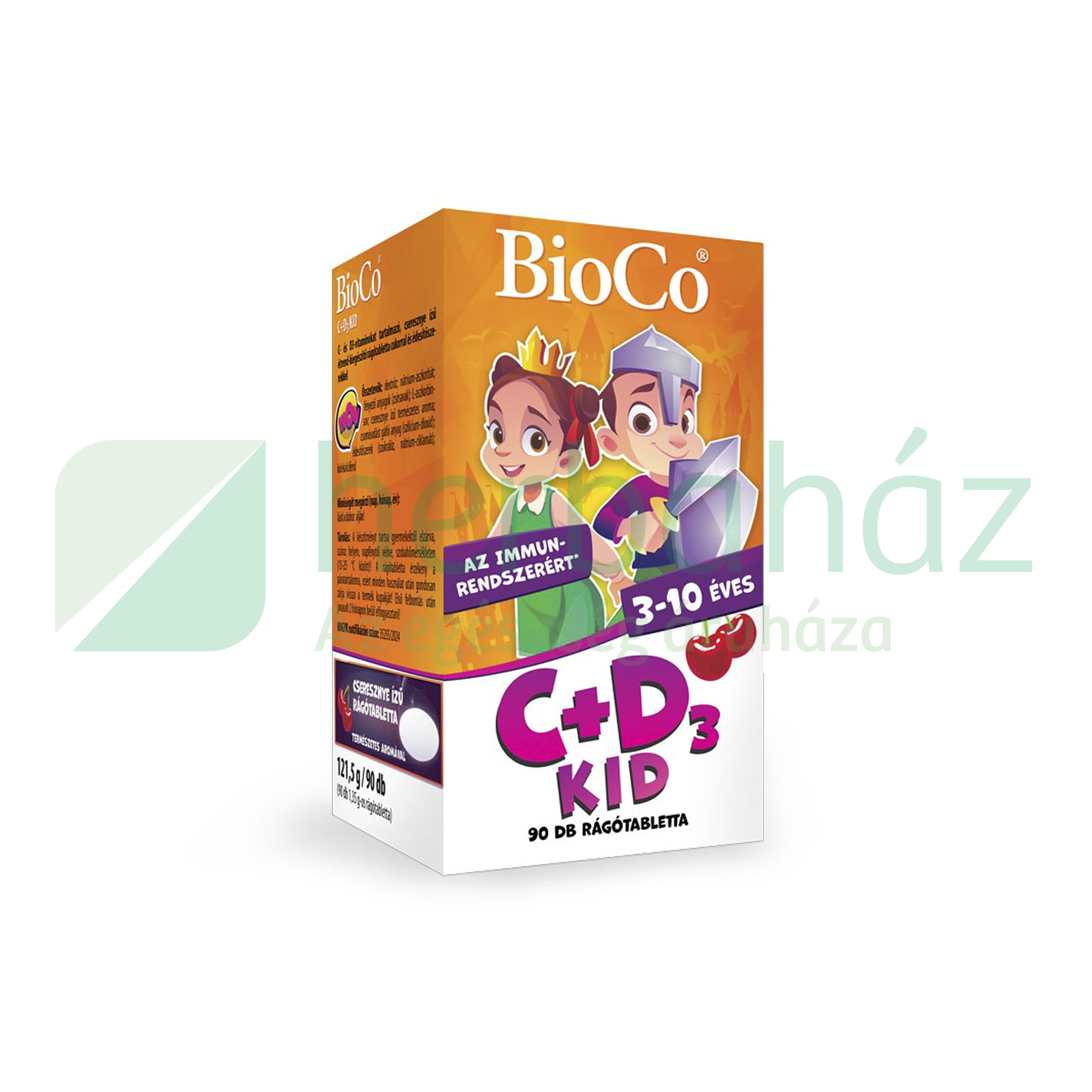 BIOCO C+D3 KID CSERESZNYE ÍZŰ RÁGÓTABLETTA 90DB