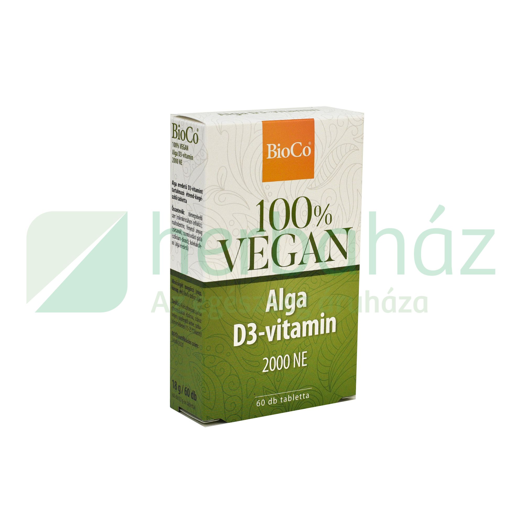 BIOCO VEGAN ALGA D3-VITAMIN 2000NE 60DB