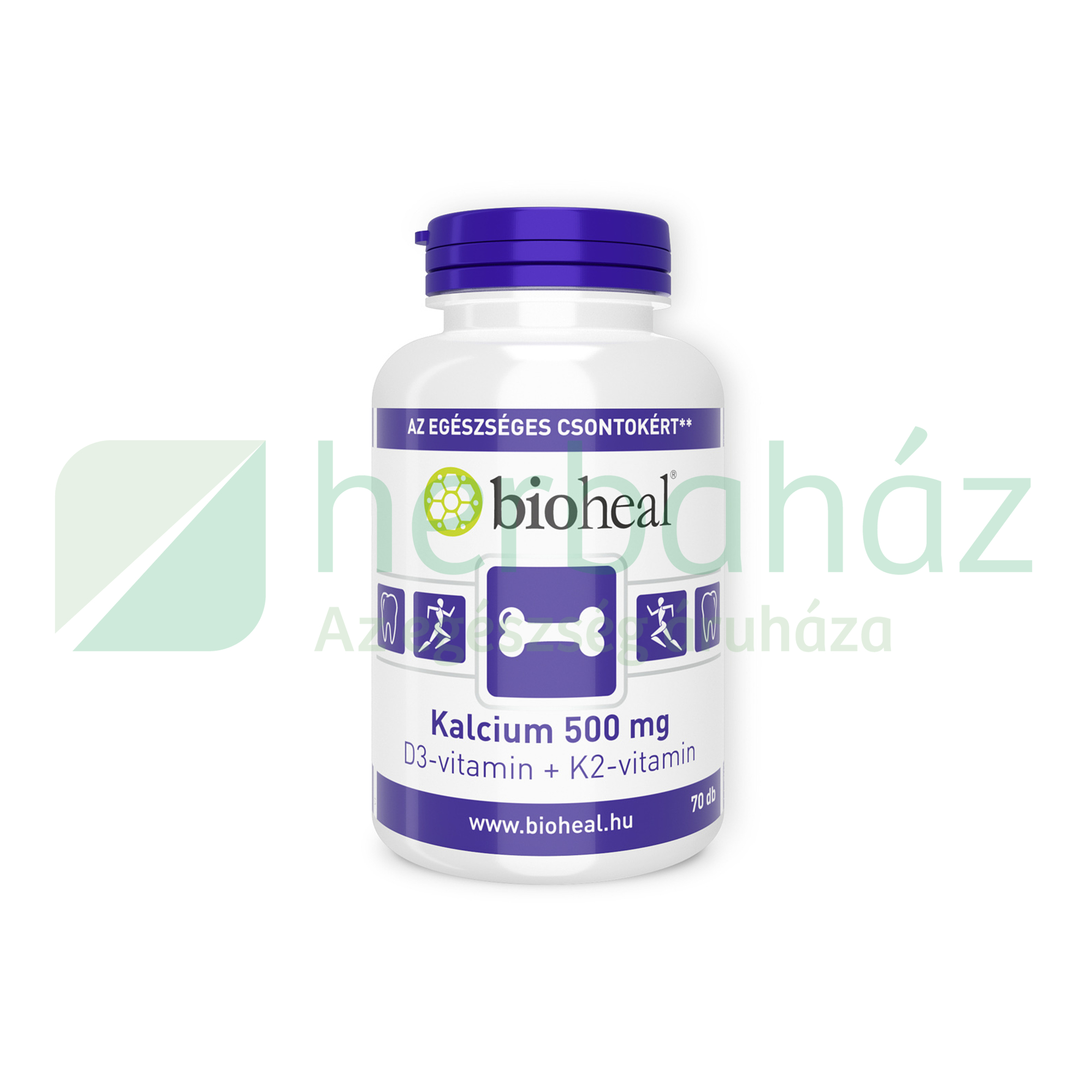 BIOHEAL KALCIUM 500MG + D3-VITAMIN + K2-VITAMIN 70DB