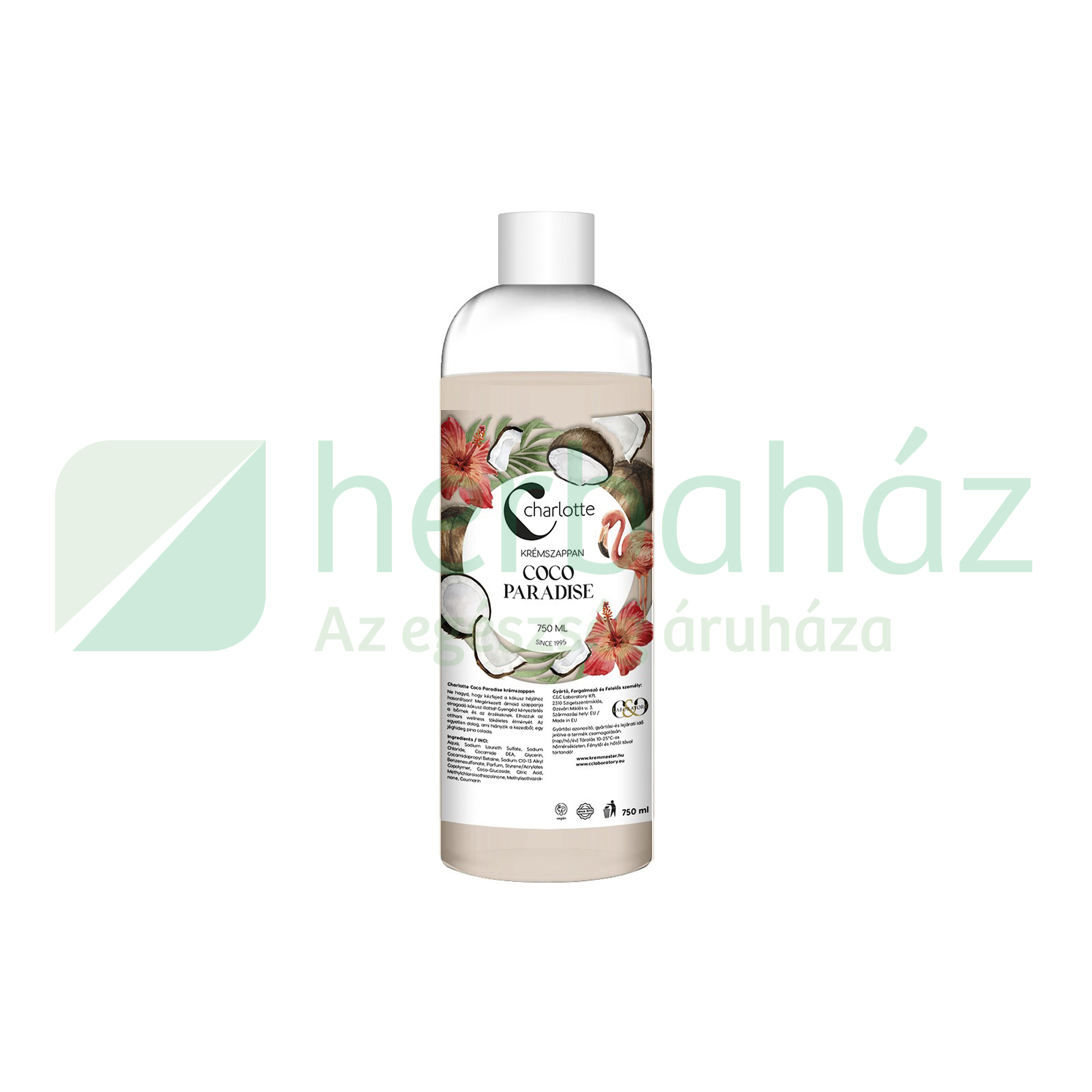 CHARLOTTE KRÉMSZAPPAN COCO PARADISE UTÁNTÖLTŐ 750ML