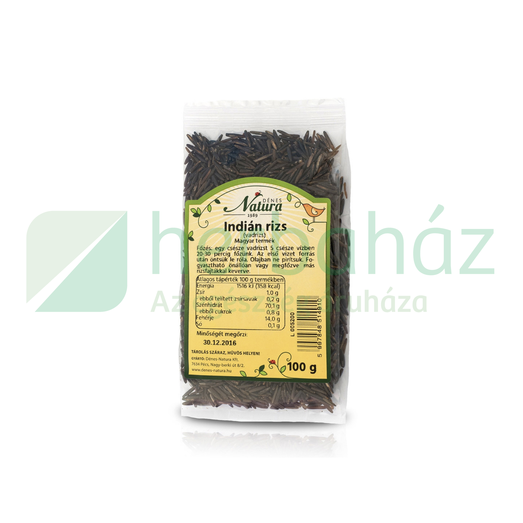 DÉNES NATURA INDIÁN RIZS (VADRIZS) 100G