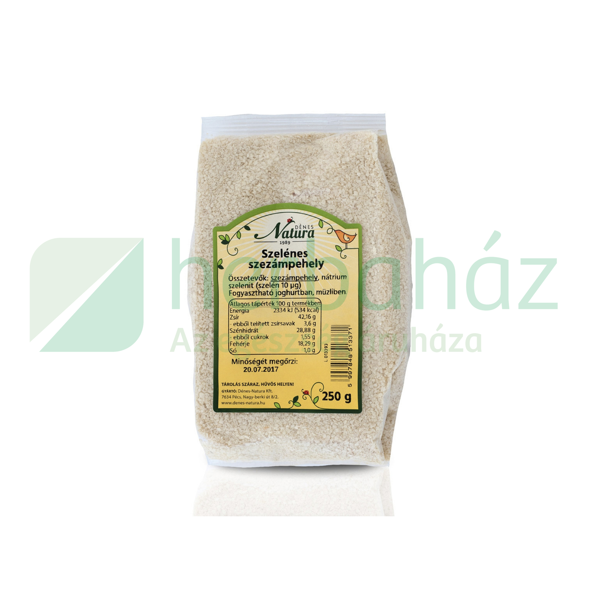 DÉNES NATURA SZEZÁMPEHELY SZELÉNES 250G