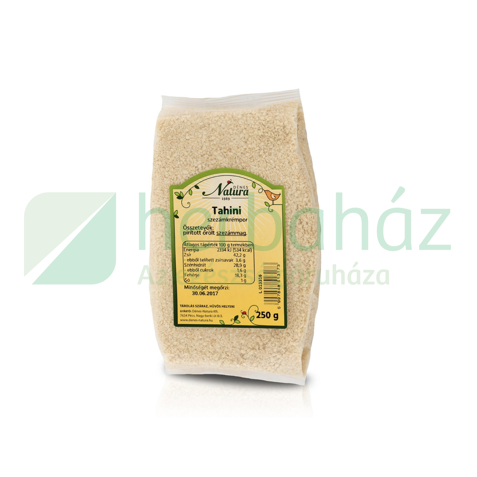 DÉNES NATURA TAHINI SZEZÁMKRÉMPOR 250G