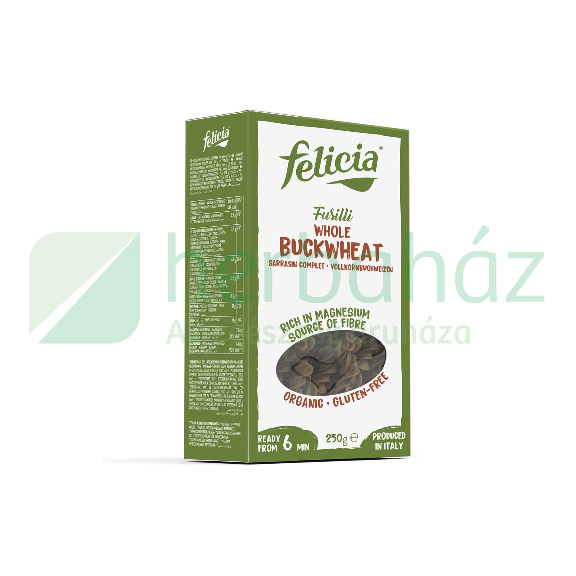 GLUTÉNMENTES BIO FELICIA HAJDINA TÉSZTA ORSÓ-FUSILLI 250G