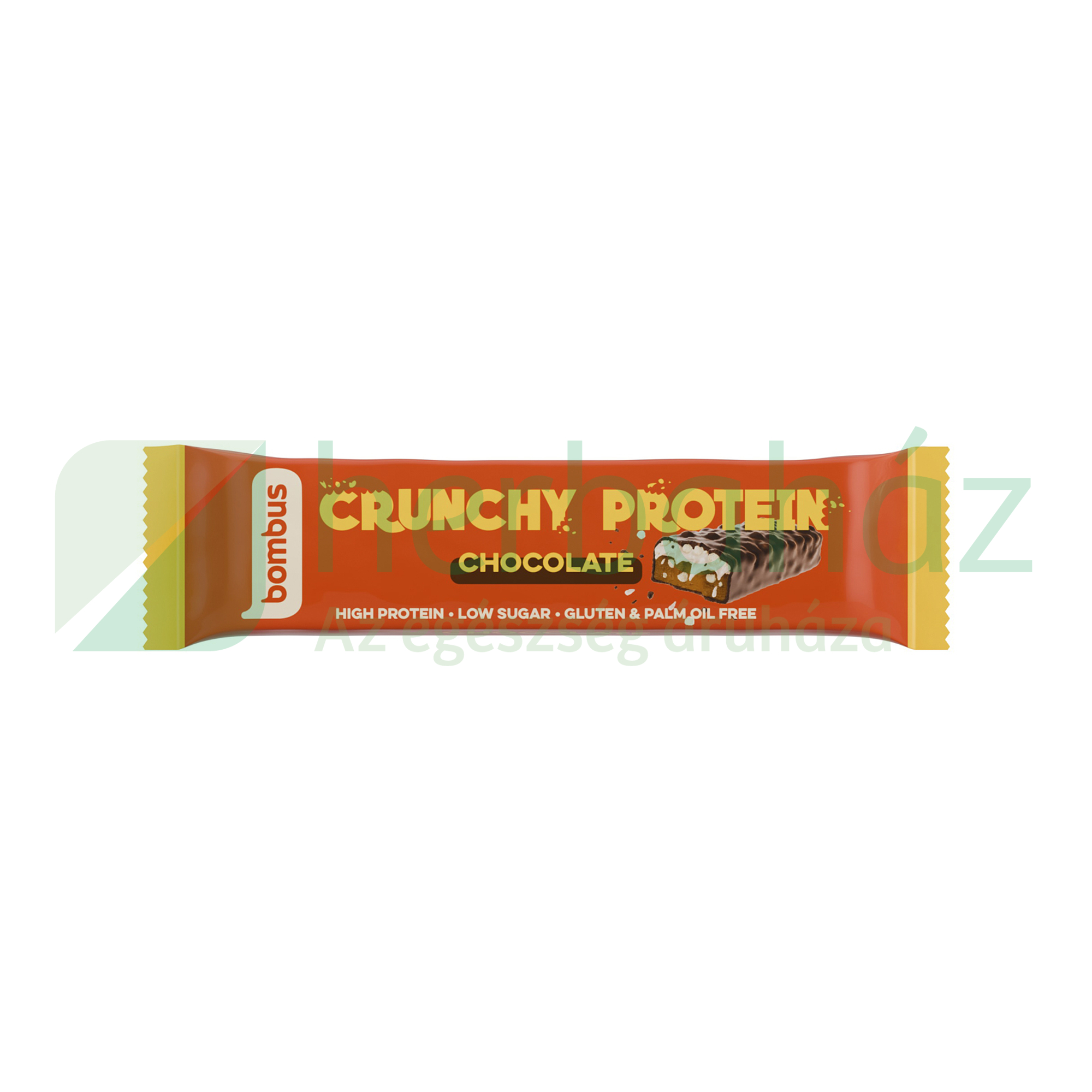 GLUTÉNMENTES BOMBUS CRUNCHY PROTEINSZELET TEJCSOKOLÁDÉVAL, ÉDESÍTŐSZERREL 50G