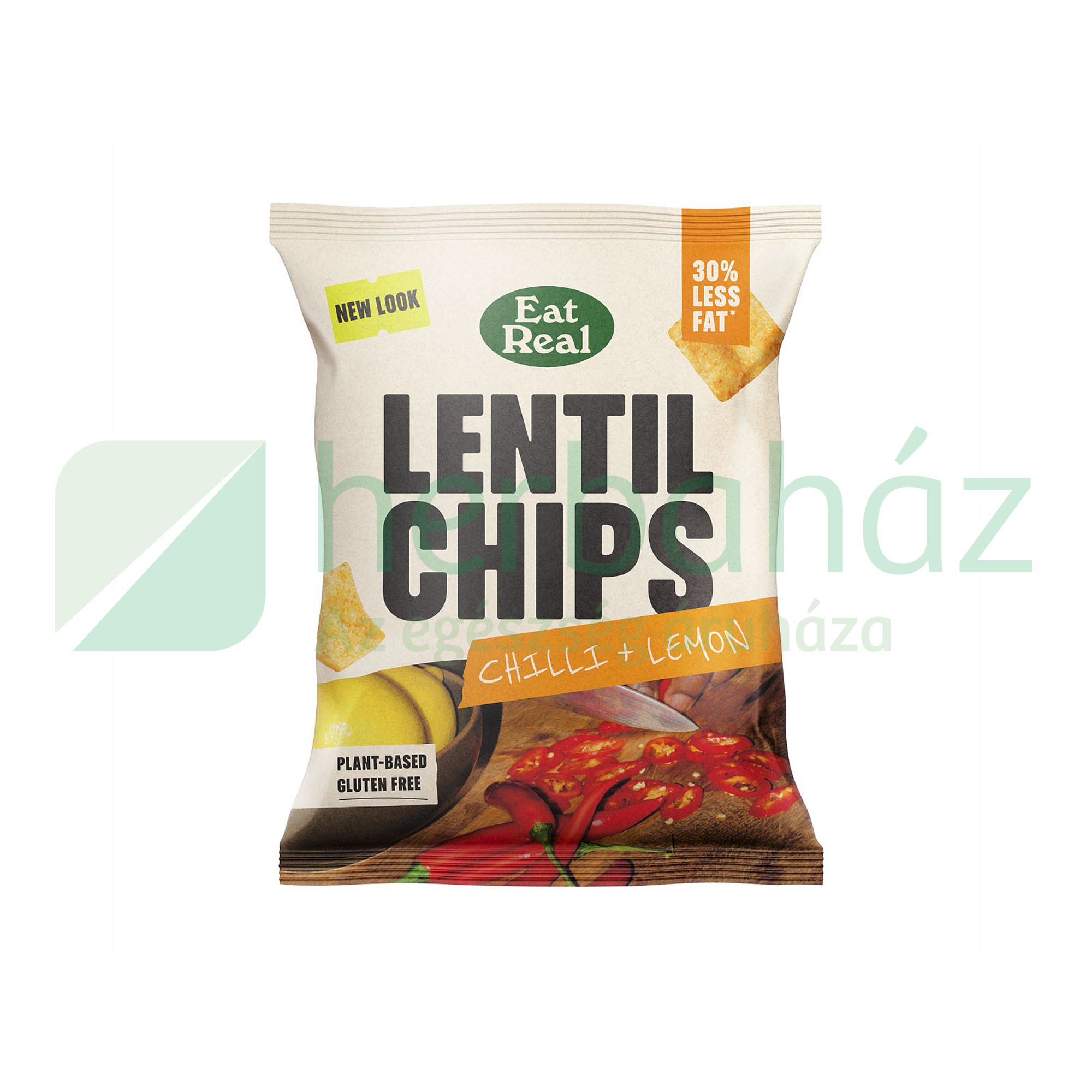 GLUTÉNMENTES EAT REAL LENCSE CHIPS CHILI-CITROM 40G