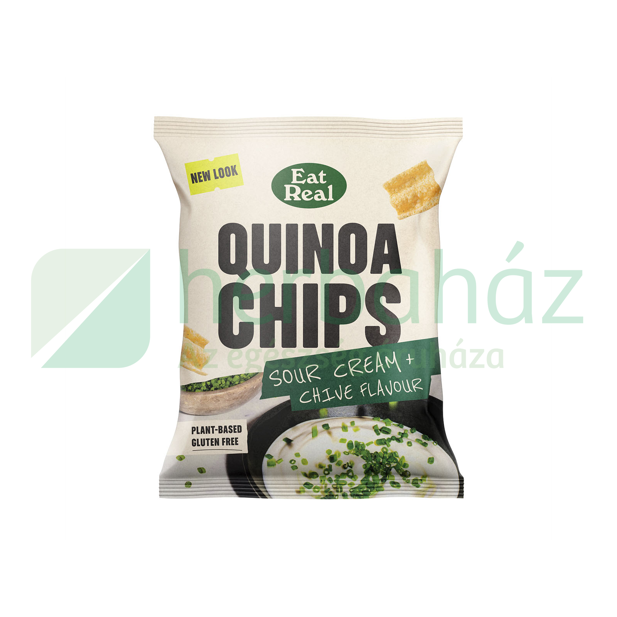 GLUTÉNMENTES EAT REAL QUINOA CHIPS TEJFÖLÖS-METÉLŐHAGYMÁS 40G