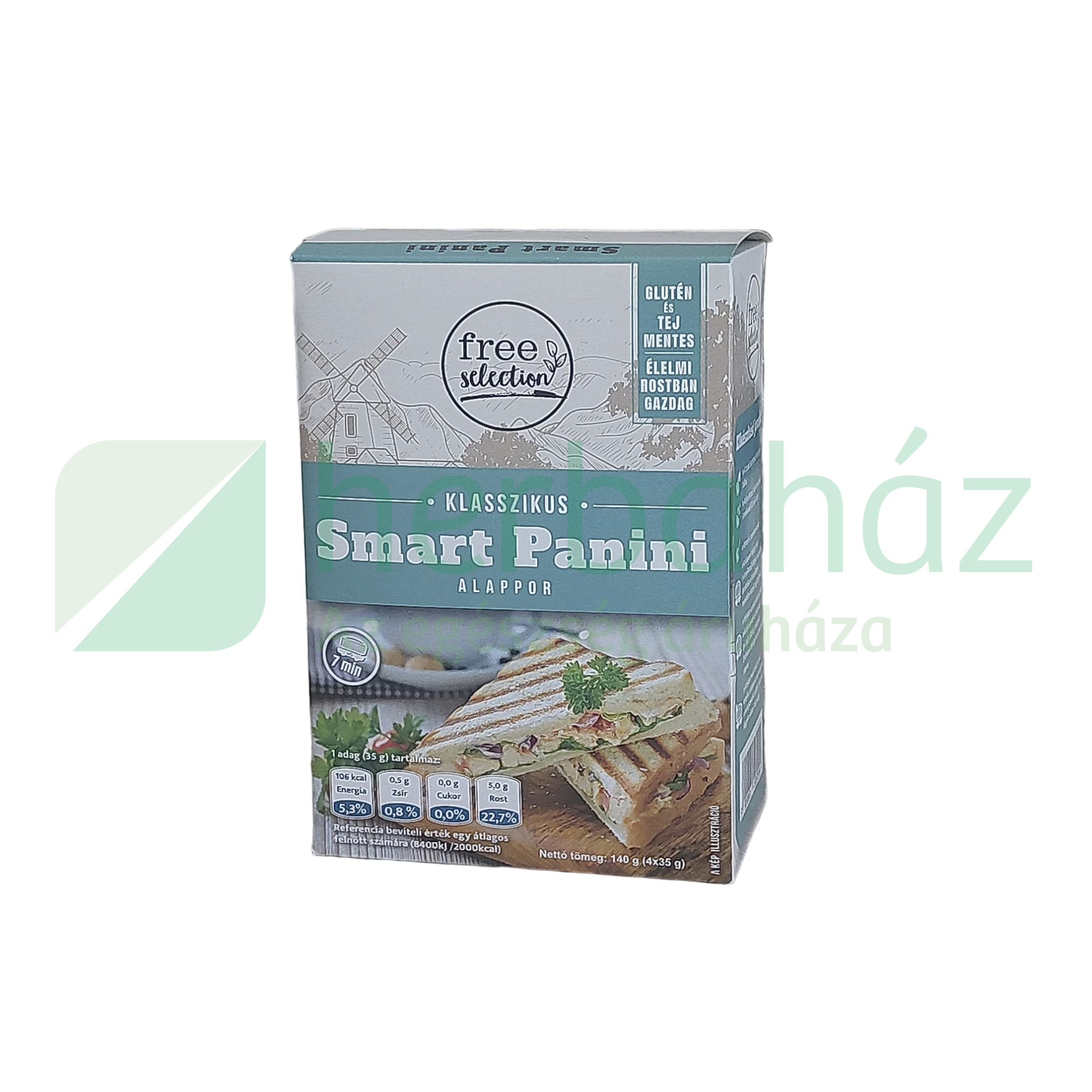 GLUTÉNMENTES FREE SELECTION KLASSZIKUS PANINI LISZTKEVERÉK 140G