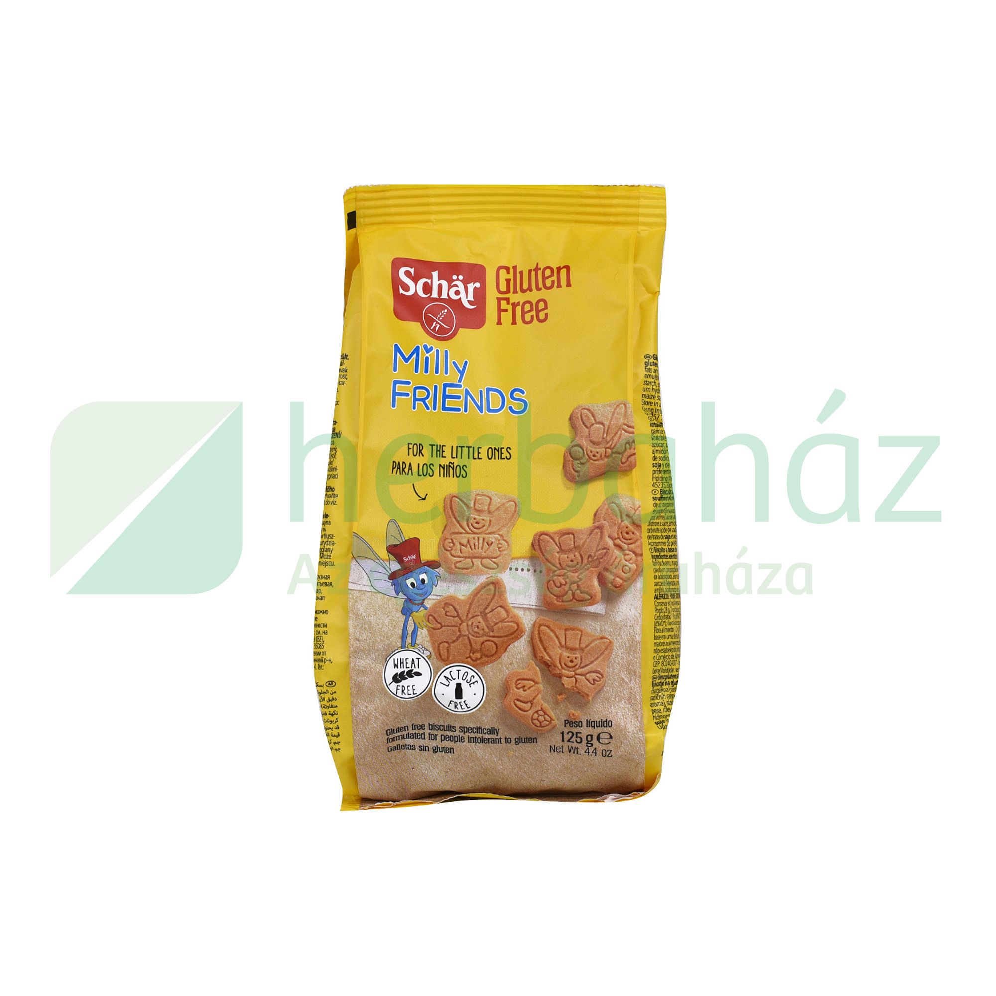 GLUTÉNMENTES SCHAR MILLY FRIENDS KEKSZEK 125G