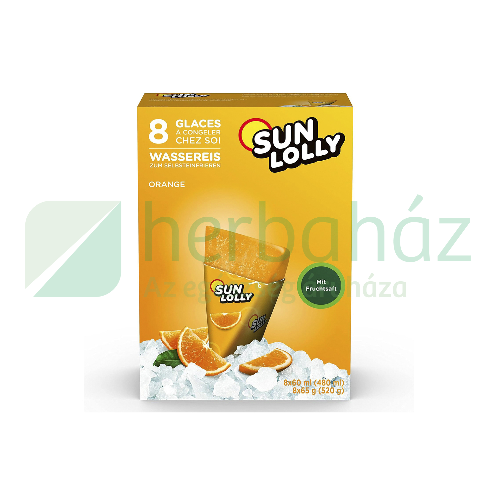 GLUTÉNMENTES SUNLOLLY JÉGKRÉM NARANCSOS ÍZBEN LAKTÓZMENTES 480ML