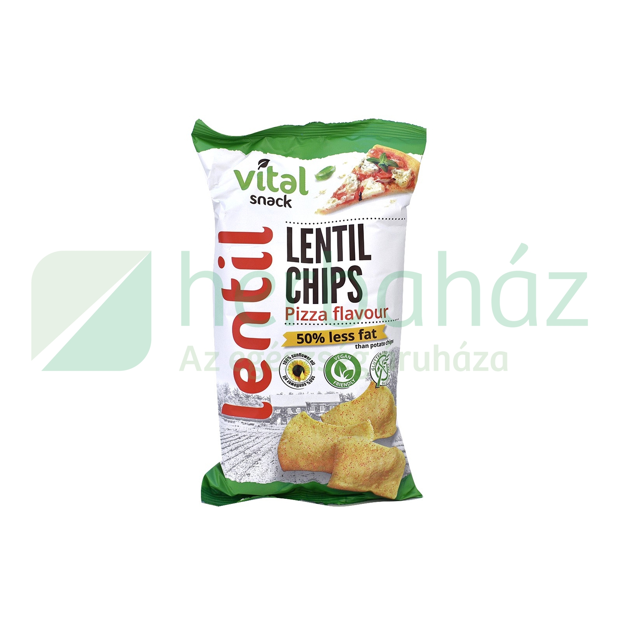 GLUTÉNMENTES VITÁL LENCSE CHIPS PIZZA ÍZŰ 65G