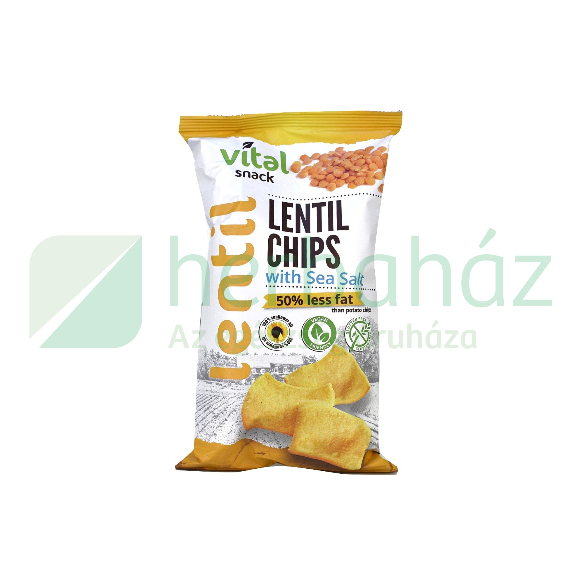 GLUTÉNMENTES VITÁL LENCSE CHIPS TENGERI SÓVAL 65G