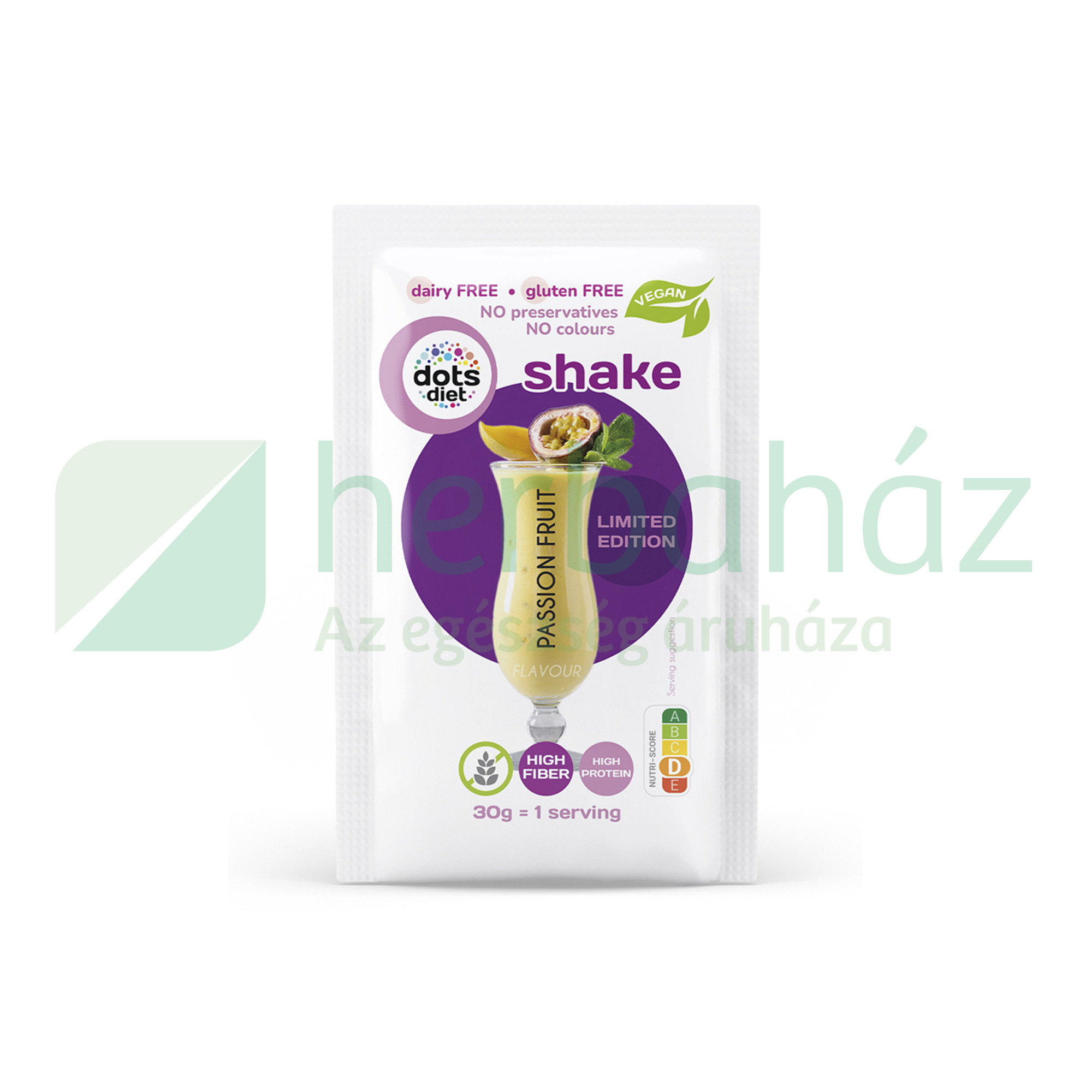 GM DOTSDIET INSTANT SHAKE ALAPPOR MARACUJA ÍZŰ ÉDESÍTŐSZERREL ÉS CUKORRAL 30G