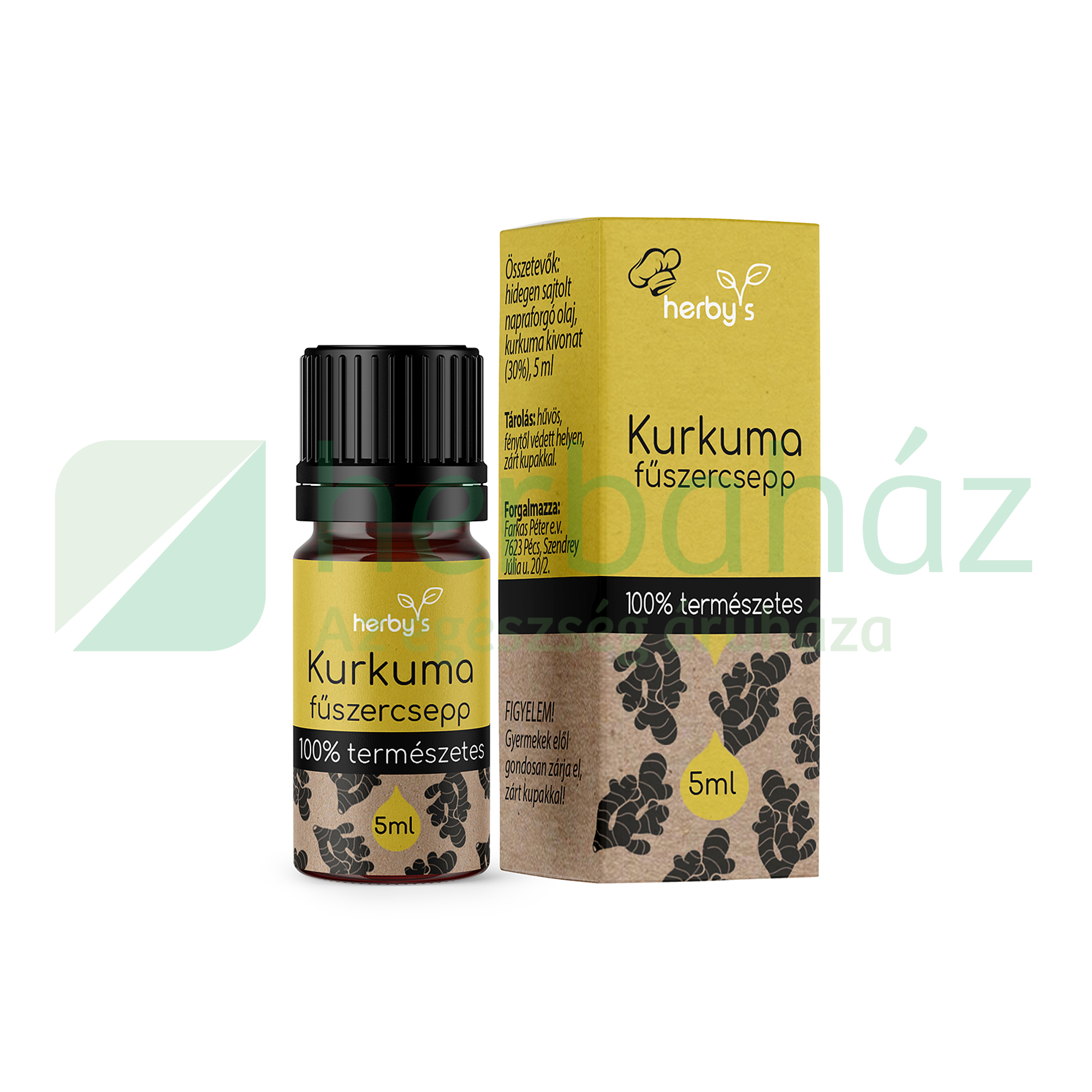 HERBYS KURKUMA FŰSZERCSEPP 100% TERMÉSZETES 5ML