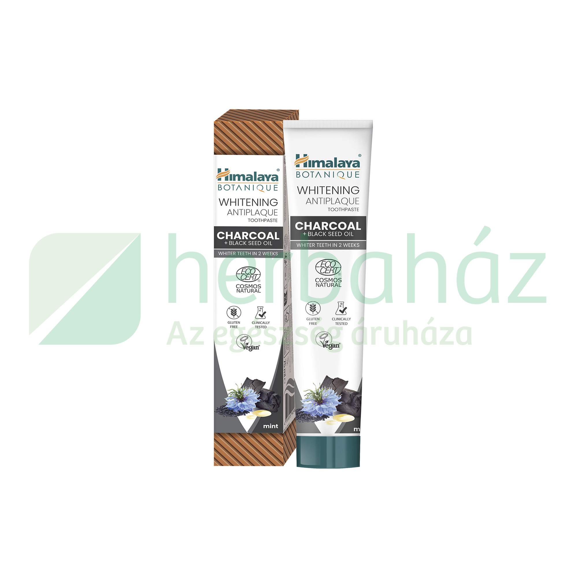 HIMALAYA BOTANIQUE NATÚR FASZENES FEHÉRÍTŐ, LEPEDÉKELTÁVOLÍTÓ FOGKRÉM 75ML