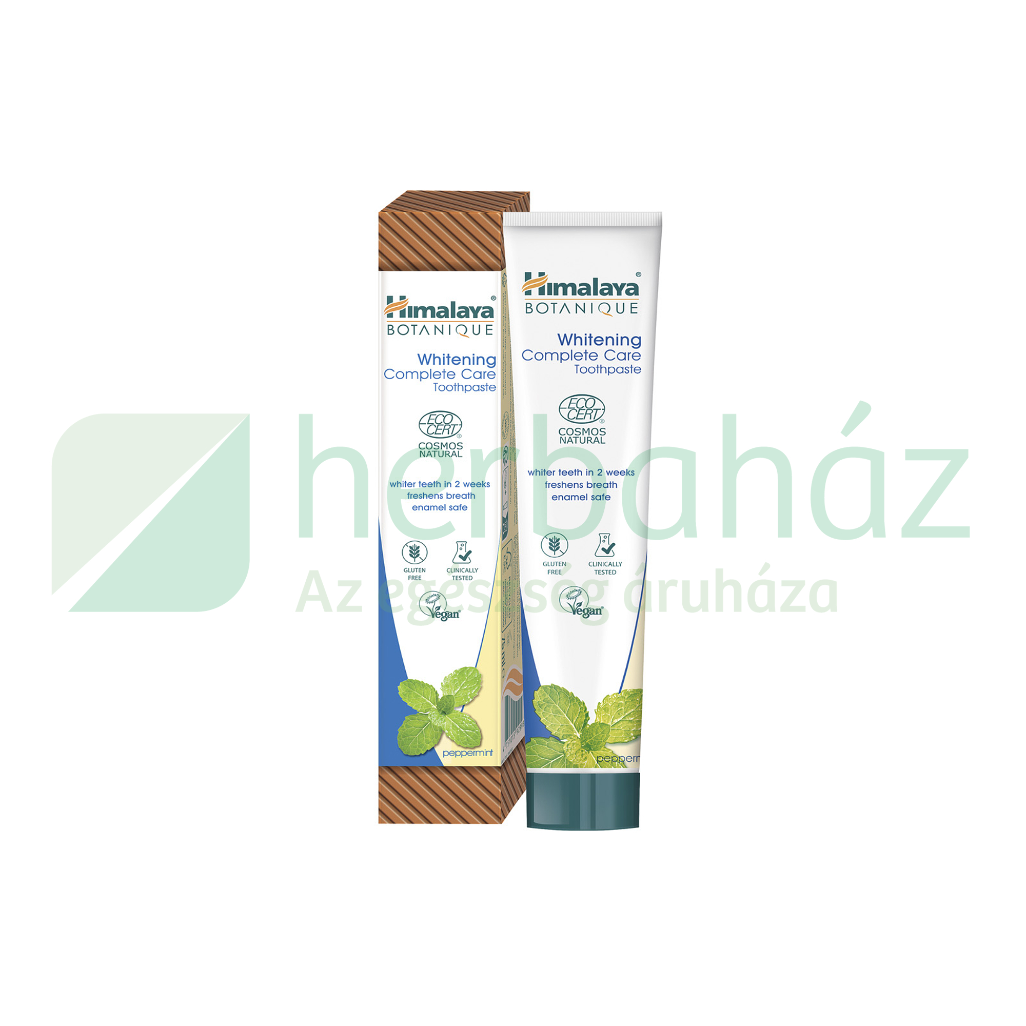 HIMALAYA BOTANIQUE NATÚR FEHÉRÍTŐ TELJES KÖRŰ VÉDELMET BIZTOSÍTÓ BORSMENTÁS FOGKRÉM 75ML