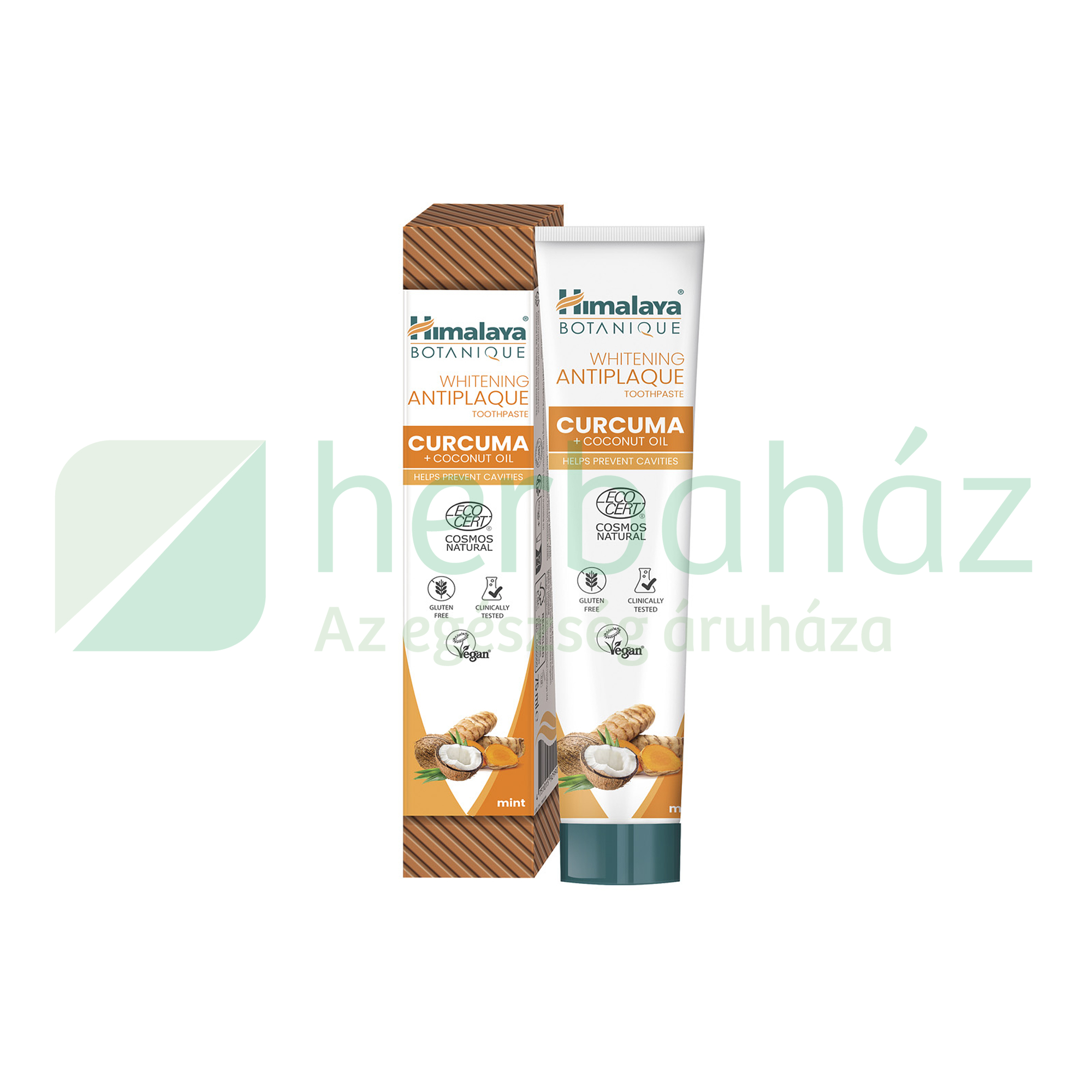 HIMALAYA BOTANIQUE NATÚR KURKUMÁS FEHÉRÍTŐ, LEPEDÉKELTÁVOLÍTÓ FOGKRÉM 75ML